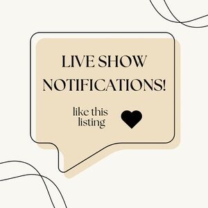 Live Show Notification!! 🛍️💕